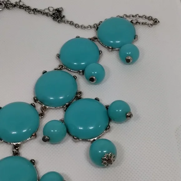 Teal blue accent necklace - Picture 4 of 4